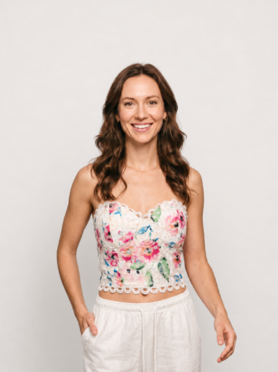 Top Corset Silvia Estruturado com Efeito Push-Up – Branco