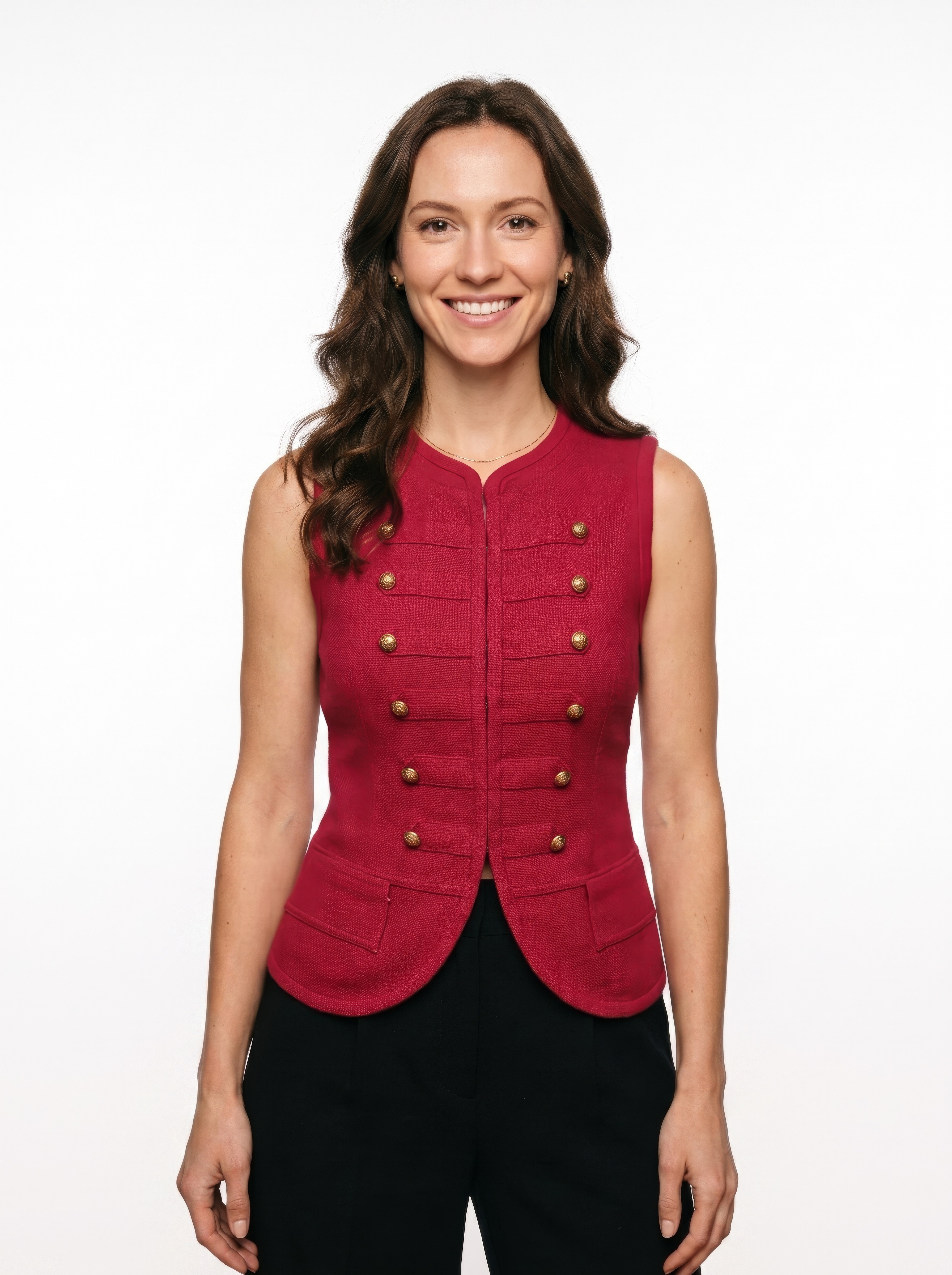 Top Osara Estilo Oriental Vermelho