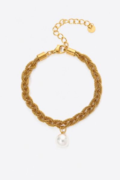 Pulseira de Pérolas e Ouro