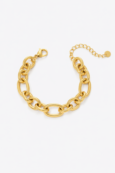 Pulseira Dourada Elegante com Design Moderno