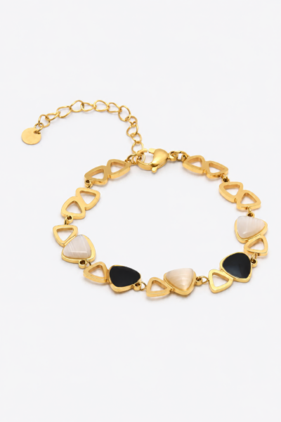 Pulseira Elegante com Detalhes Geométricos
