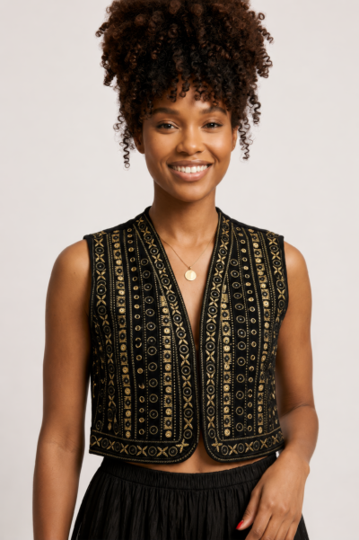 Top Estilizado com Bordado Elegante