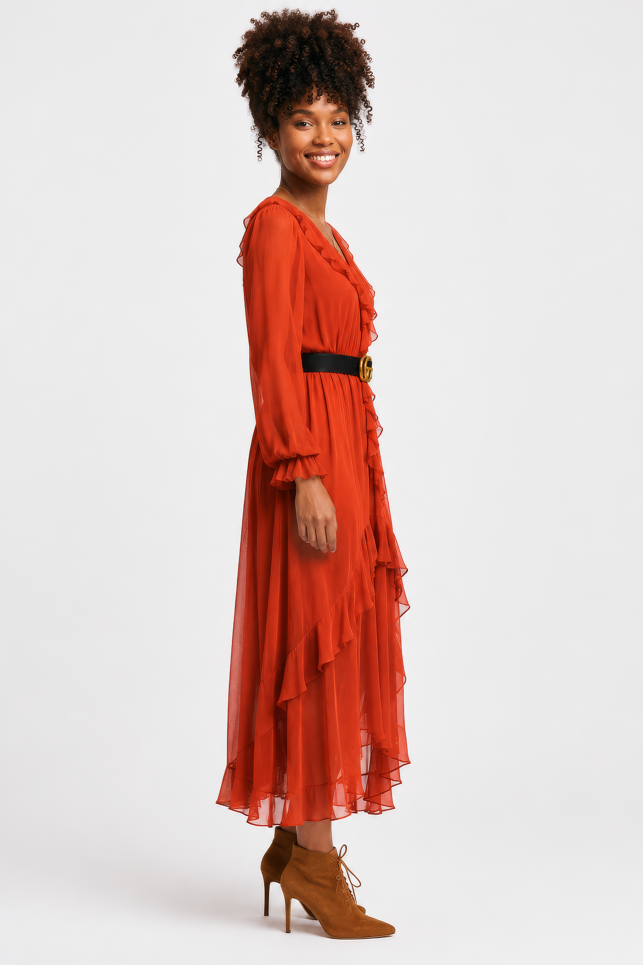 Vestido Midi com Rendas Elegante Vestido Midi com Rendas Elegante